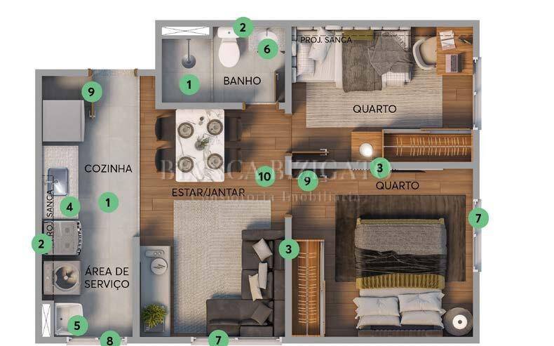 Apartamento, 2 quartos, 44 m² - Foto 10